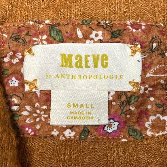 Maeve By Anthropologie omen's Mustard Wrap Top Size Small - Picture 6 of 10